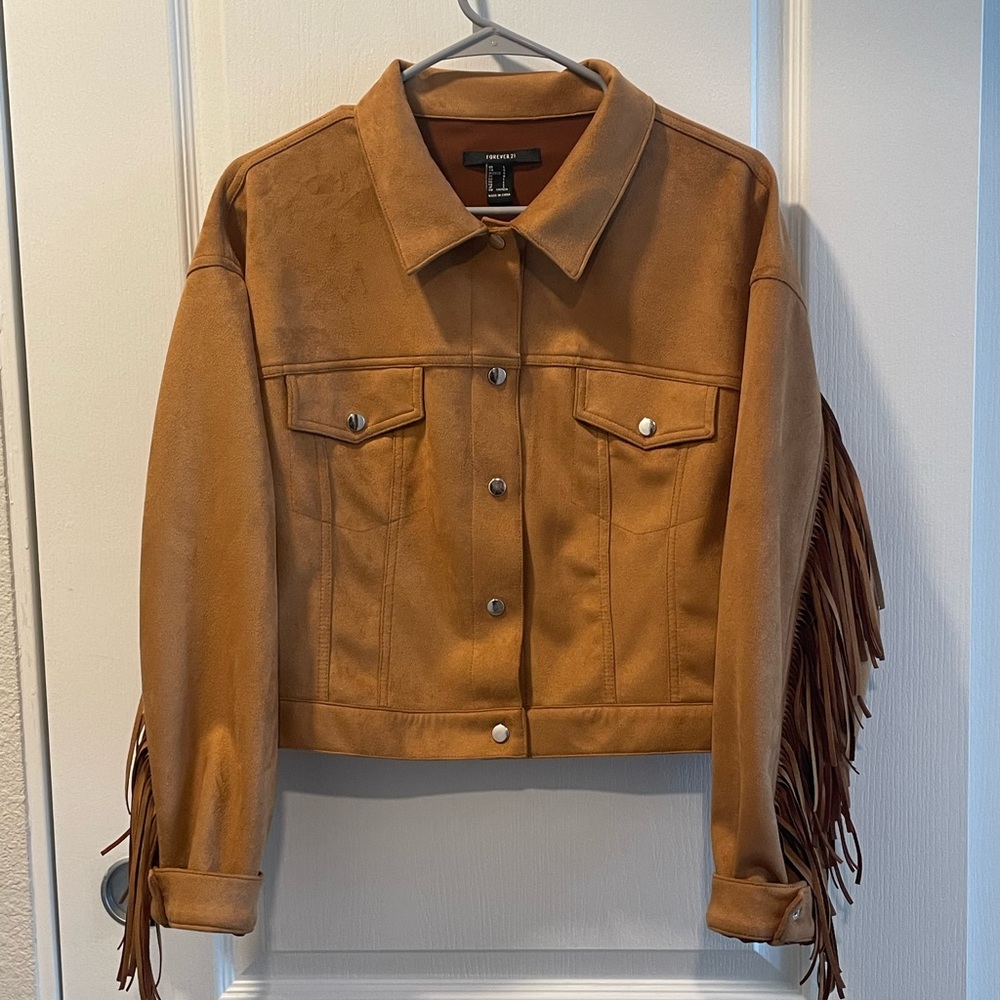 Cropped, fringe Western style jacket